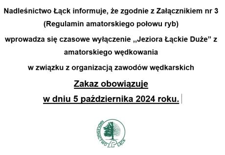 Czasowe wyłączenie ,,Jeziora Łąckie Duże"